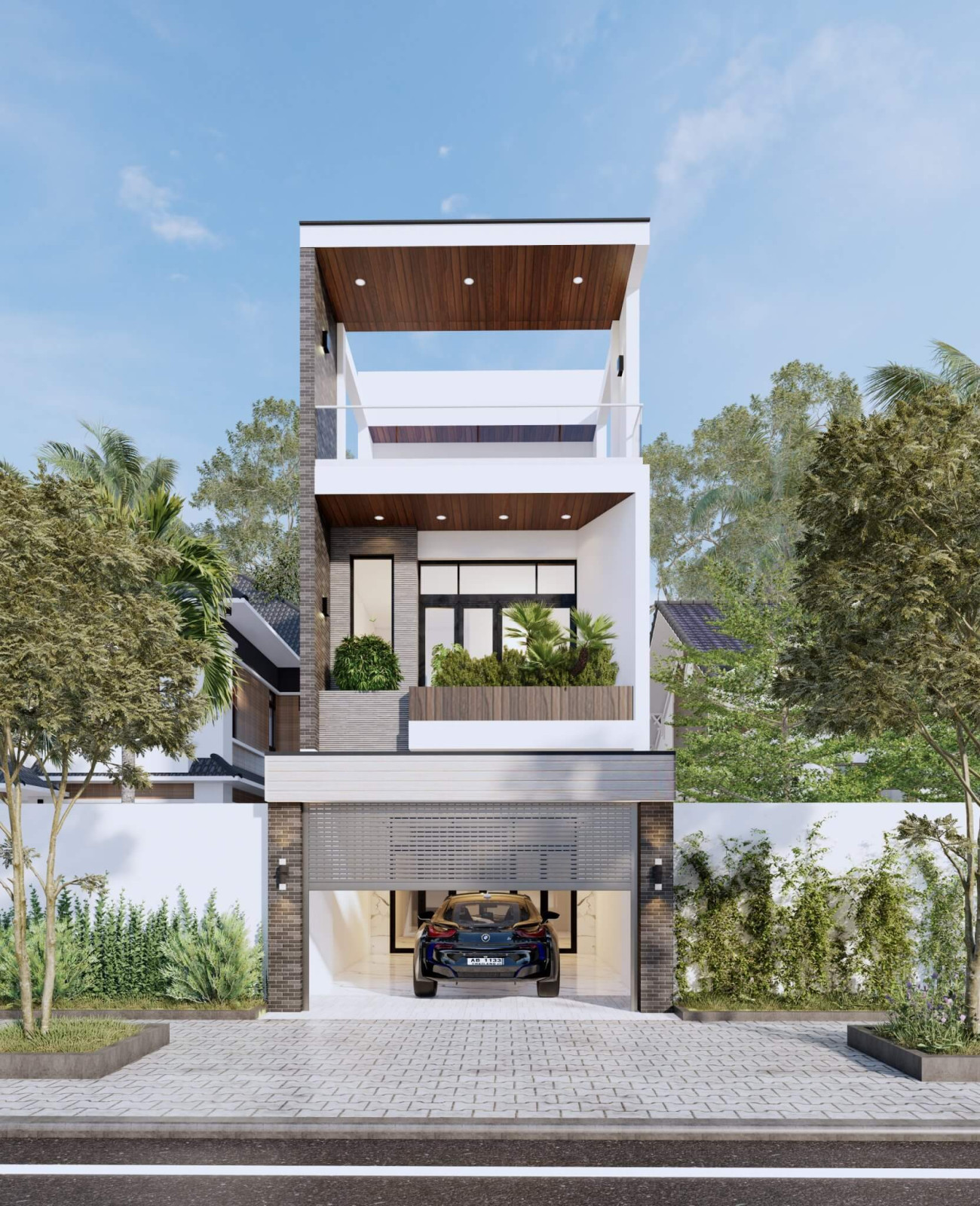 THIẾT KẾ NHÀ PHỐ 3 TẦNG