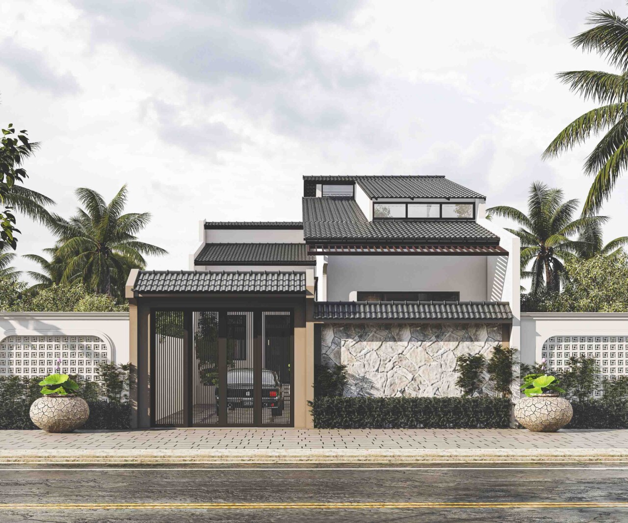 THIẾT KẾ NHÀ VƯỜN MÁY NHẬT